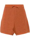 Nanushka Jael Crochet Shorts In Orange