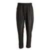 Nanushka Jain Okobor Alt-leather Relaxed Pants In Black Polyester In Brown