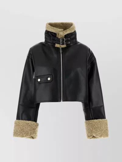 NANUSHKA JEMMA JACKET SHEARLING TRIM