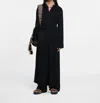 NANUSHKA JOANN SLIP SATIN SHIRT DRESS IN BLACK