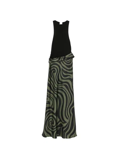 Nanushka Jordyn Swirl-print Sleeveless Maxi Dress In Multi