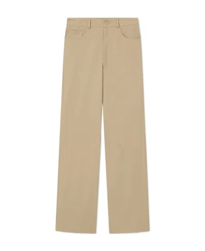 Nanushka Josine Twill Cotton Trousers In Nude