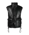 Nanushka Jovan Faux-leather Quilted Gilet In Black