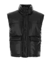 Nanushka Black Synthetic Leather Jovan Padded Jacket In Black