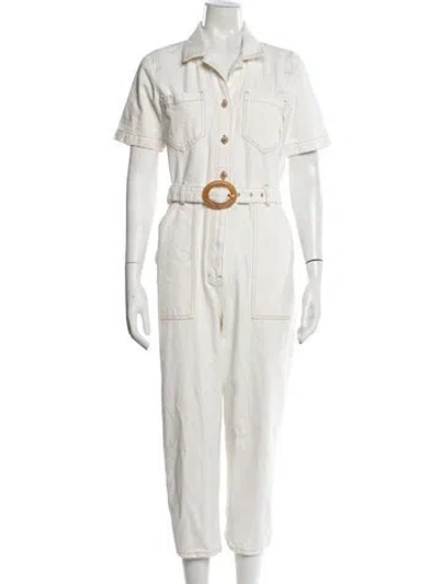 Pre-owned Nanushka Jumpsuit In White