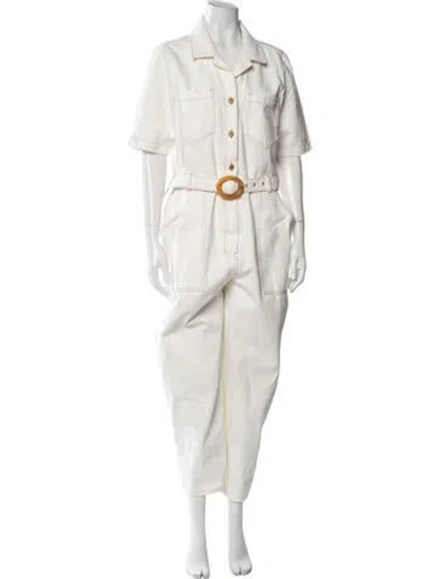 Pre-owned Nanushka Jumpsuit In White