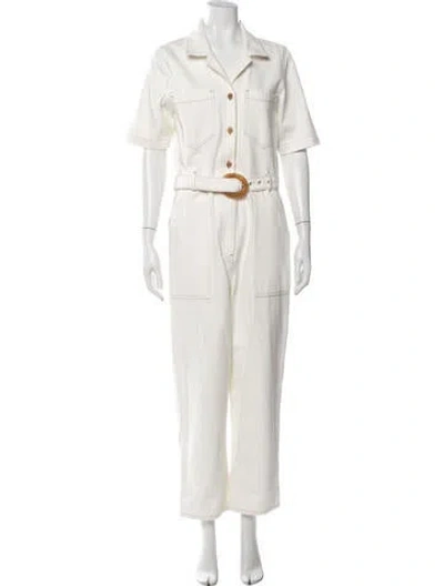 Pre-owned Nanushka Jumpsuit In White