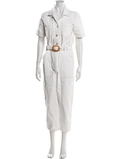 Pre-owned Nanushka Jumpsuit In White
