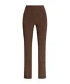 Nanushka Juna Seersucker-texture Slim-fit Trousers In Brown