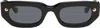 Nanushka Black Kadee Sunglasses In Green