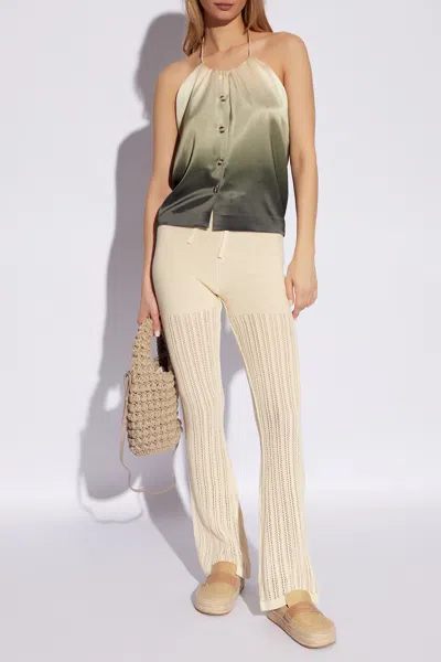 Nanushka ‘kaela' Openwork Trousers In Cream