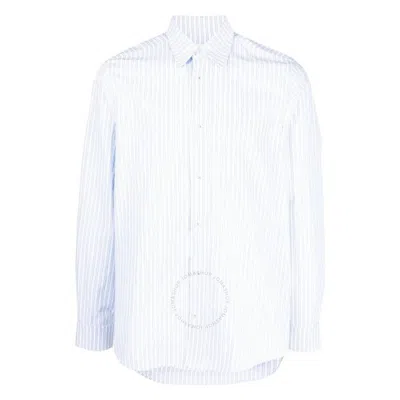Nanushka Kaleb Cotton Long-sleeve Striped Shirt In Blue/white