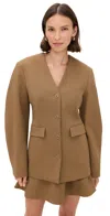 Nanushka Kaori Outerwear Brown In Brown