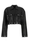 Nanushka Camicia Kassie In Similpelle Nera Donna