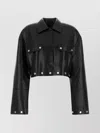 Nanushka Camicia Kassie In Similpelle Nera Donna