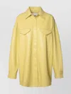 Nanushka Yellow Kaysa Vegan Leather Shirt