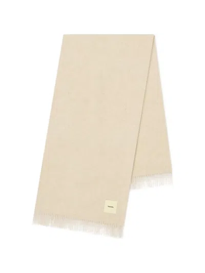 Nanushka Keaton Blanket Fringed Scarf In Neutral