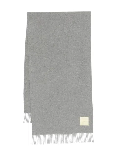 Nanushka Keaton Fringed Scarf In Gray