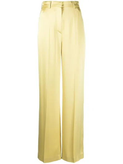 Nanushka Wide-leg Tailored Trousers In Yellow