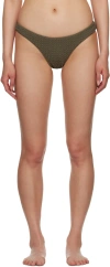 Nanushka Khaki Manou Bikini Top In Soil