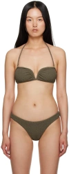 Nanushka Khaki Merve Bikini Bottoms In Soil