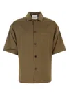 Nanushka Satin Shirt With Chest Pocket And Short Sleeves