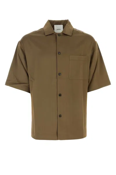 Nanushka Khaki Satin Shirt