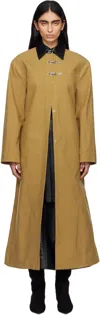 Nanushka Zofia Coat In Ylw Yellow Khaki