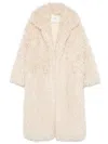 Nanushka Kilah Long Faux Fur Coat In Neutrals