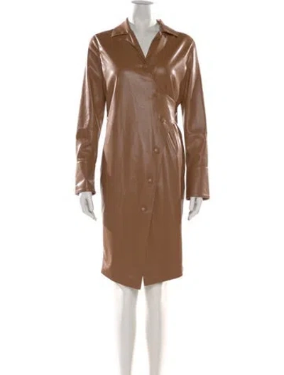 Pre-owned Nanushka Knee-length Dress In Brown