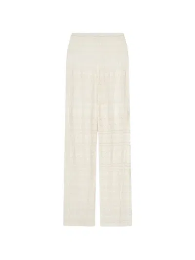Nanushka Knitted Elasticated-waist Trousers In White