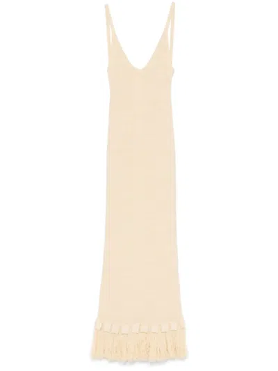 Nanushka Knitted Maxi Dress In Yellow