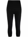 Nanushka Knitted Three-quarter Leggings In Black