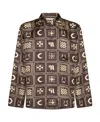 Nanushka Kopjafa-print Silk Shirt In Brown