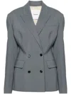 Nanushka Laane Double-breasted Blazer In Grey
