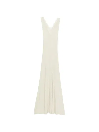 Nanushka Lace Detail Tank Maxi Dress In White