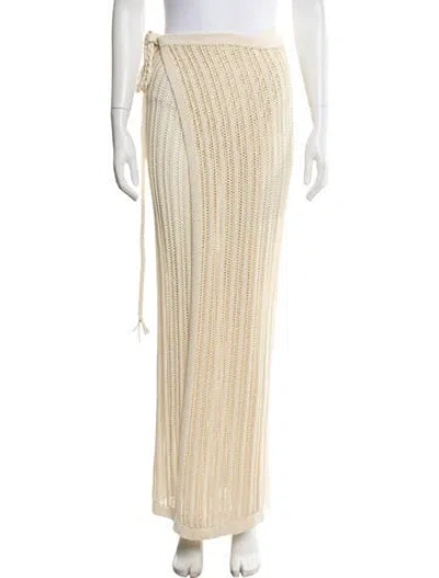 Pre-owned Nanushka Lace Pattern Crochet Trim Cover-up In Neutral