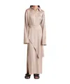 Nanushka Colter Draped Satin Maxi Dress In Nude