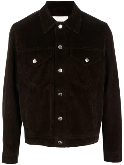 Nanushka Larry Corduroy Button-up Jacket In Brown