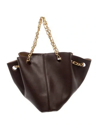 Pre-owned Nanushka Leather Bucket Bag In Brown