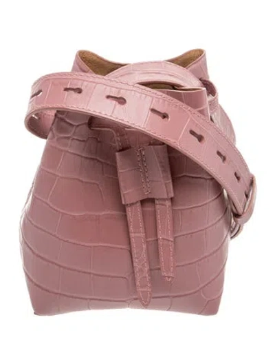 Pre-owned Nanushka Leather Bucket Bag W/ Tags In Pink