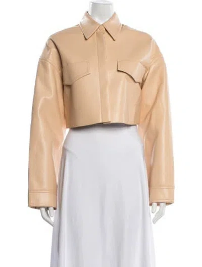 Pre-owned Nanushka Leather Jacket In Neutrals