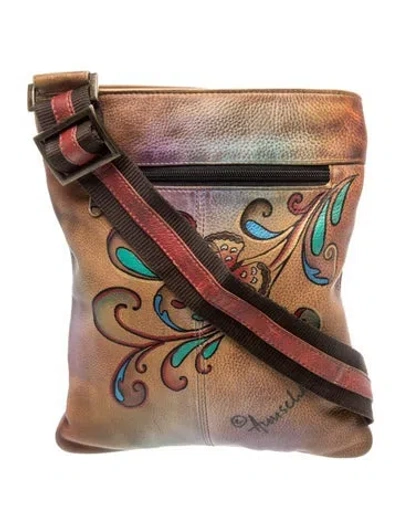 Pre-owned Nanushka Leather Messenger Bag In Brown