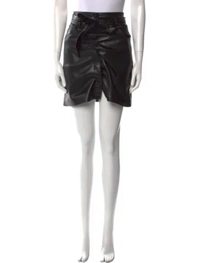 Pre-owned Nanushka Leather Mini Skirt W/ Tags In Black