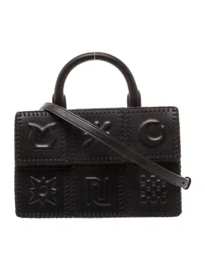 Pre-owned Nanushka Leather Top Handle Bag In Black
