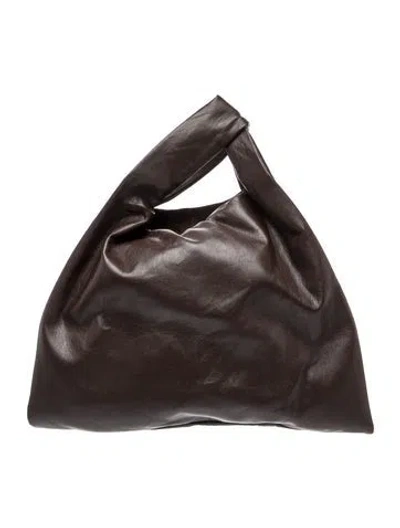 Pre-owned Nanushka Leather Top Handle Bag In Brown