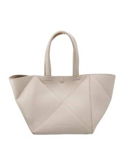 Pre-owned Nanushka Leather Top Handle Bag In Neutral