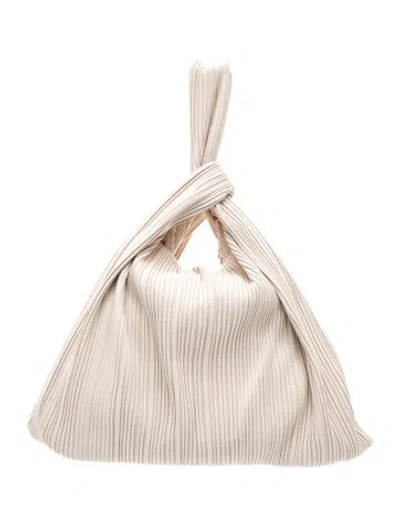 Pre-owned Nanushka Leather Top Handle Bag In Neutral