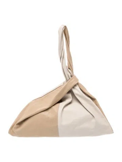 Pre-owned Nanushka Leather Top Handle Bag In Neutral