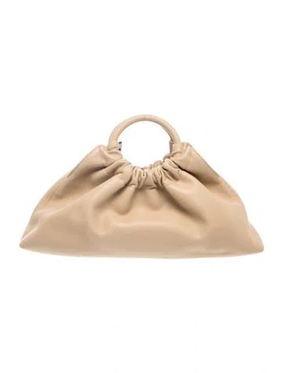 Pre-owned Nanushka Leather Top Handle Bag W/ Tags In Neutral